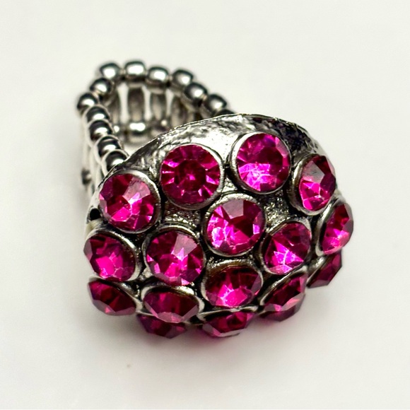 Pink stone stretchy ring - Picture 3 of 4